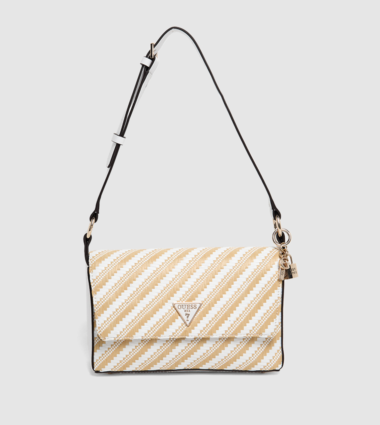 Patterned Flap Crossbody Bag