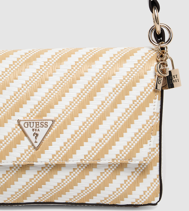 Patterned Flap Crossbody Bag