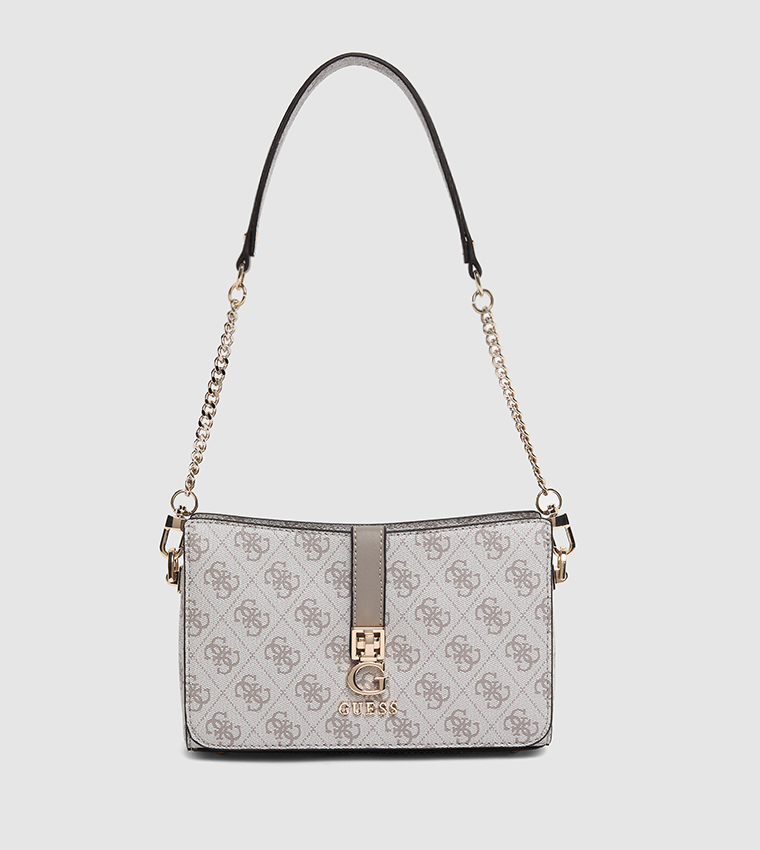 Logo Patterned Shoulder Bag
