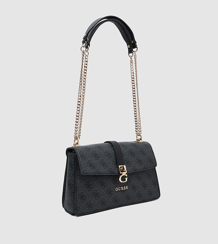 ZAMIRA Logo Printed Flap Shoulder Bag