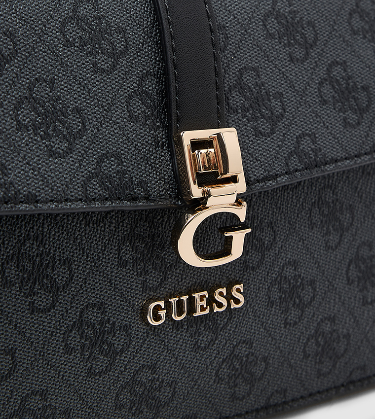 ZAMIRA Logo Printed Flap Shoulder Bag