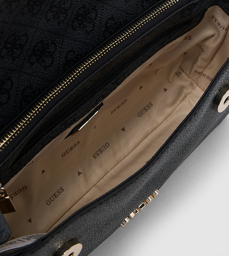 ZAMIRA Logo Printed Flap Shoulder Bag