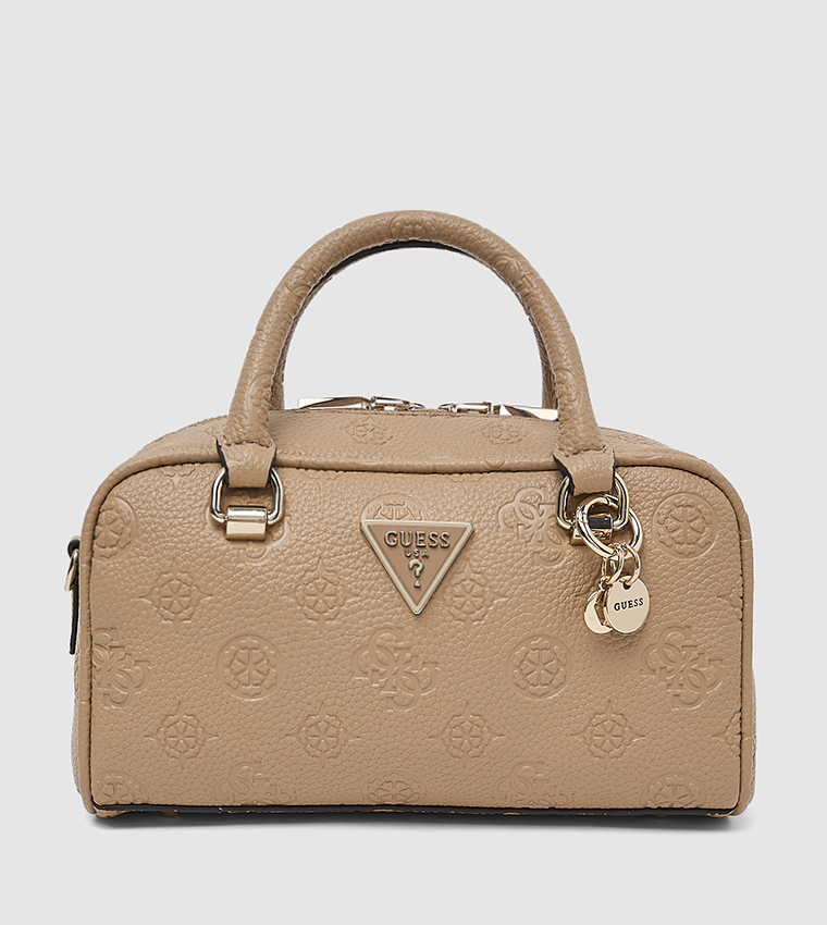 Textured Zippered Mini Satchel Bag