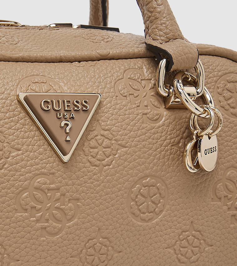 Textured Zippered Mini Satchel Bag