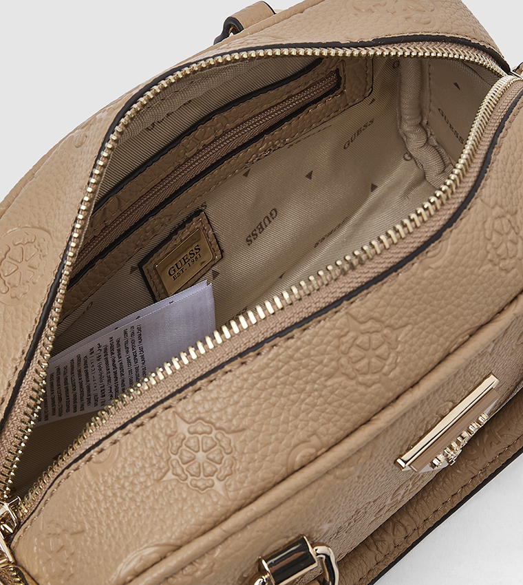 Textured Zippered Mini Satchel Bag
