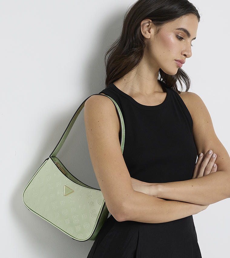 Logo Patterned Shoulder Bag