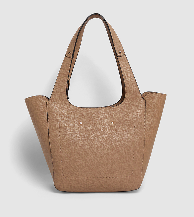 Textured Tote Bag Set