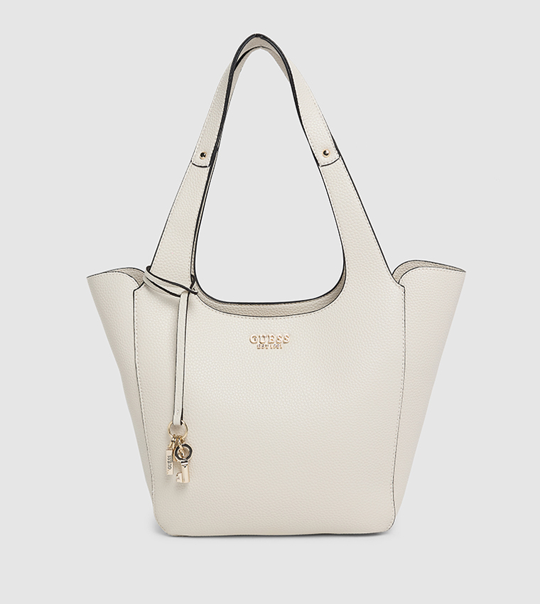 ANADELA Textured Tote Bag with Pouch