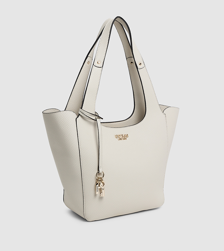 ANADELA Textured Tote Bag with Pouch