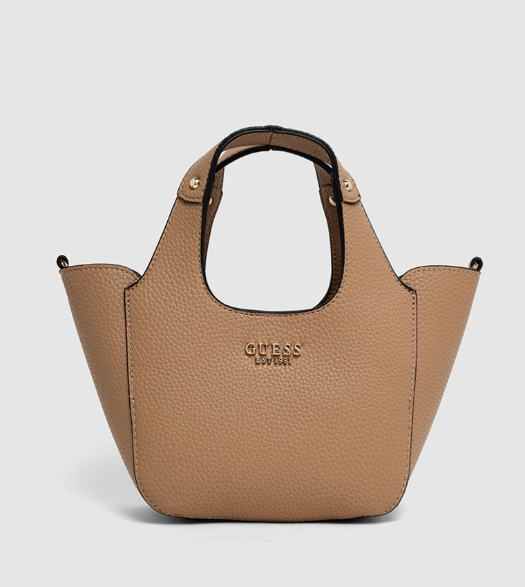 HELINA Textured Mini Tote Bag with Pouch