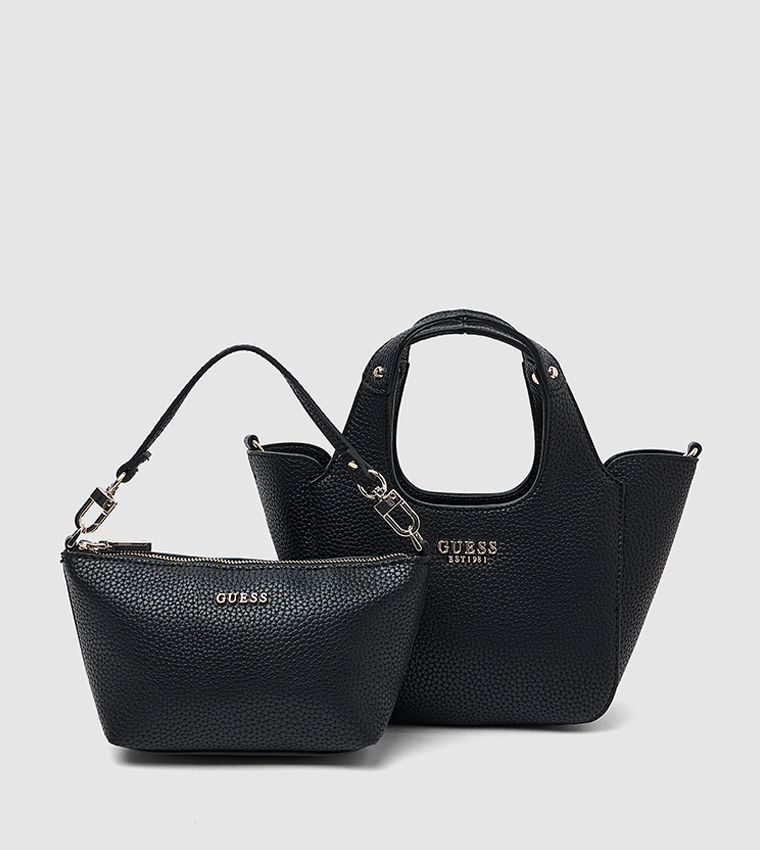 HELINA Textured Mini Tote Bag with Pouch