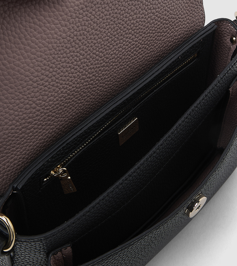 BRENTON Textured Flap Shoulder Bag