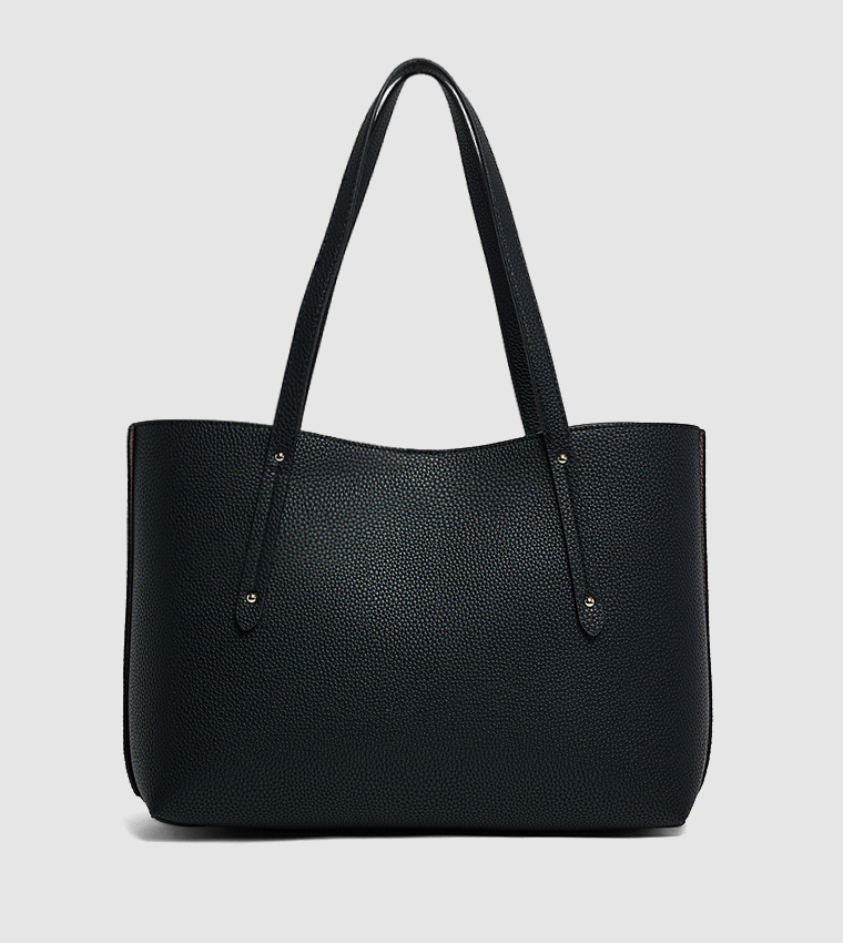 BRENTON Textured Tote Bag with Pouch