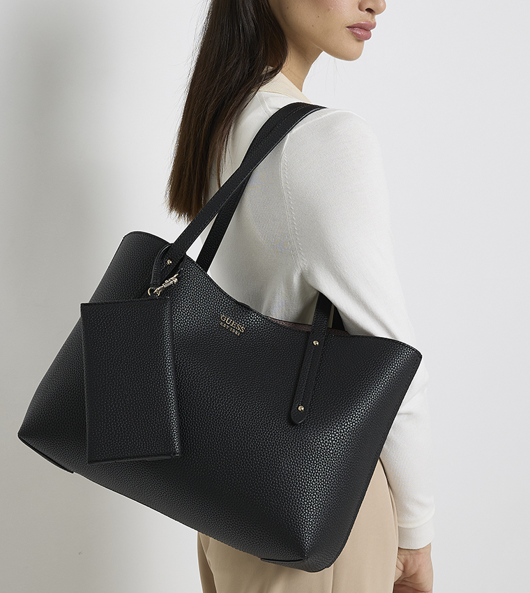 BRENTON Textured Tote Bag with Pouch