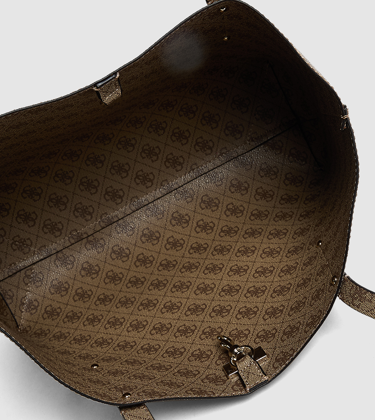 BRENTON Logo Printed Tote Bag with Pouch