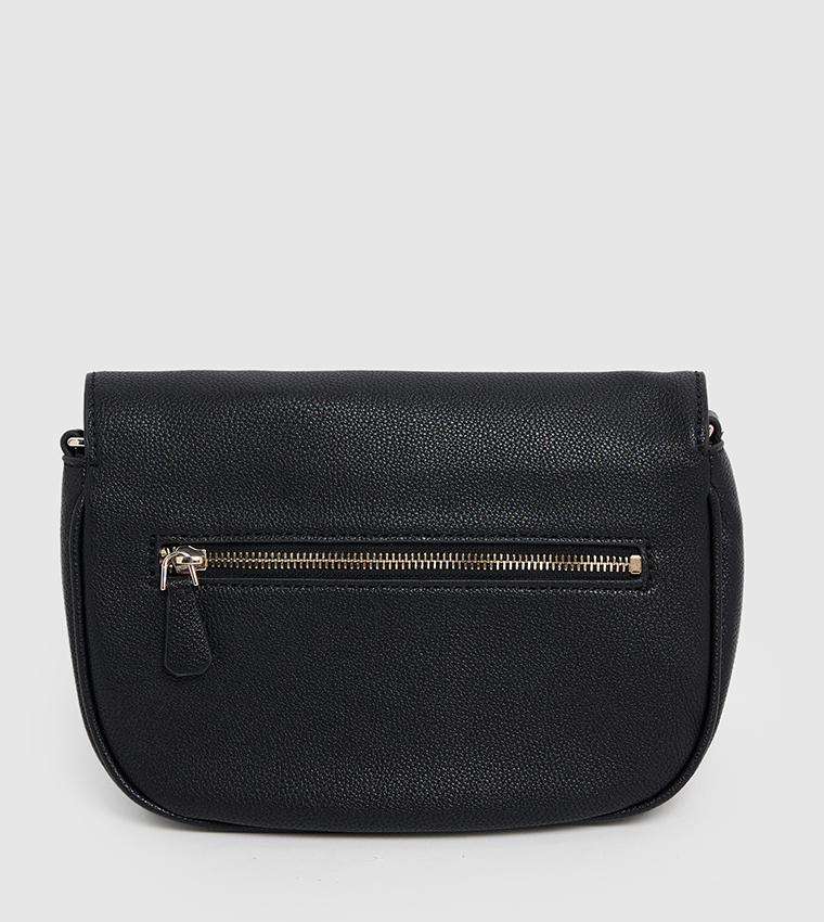 CALEBRA Logo Appliqued Flap Convertible Crossbody Bag