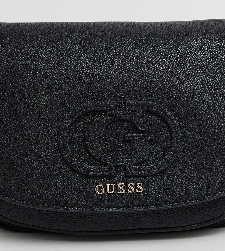 CALEBRA Logo Appliqued Flap Convertible Crossbody Bag