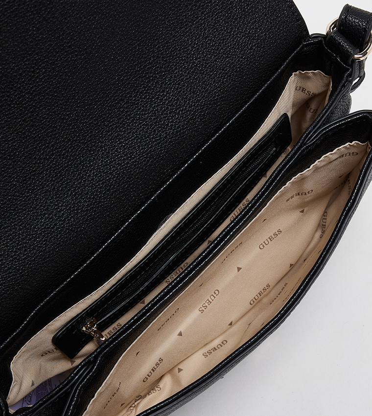 CALEBRA Logo Appliqued Flap Convertible Crossbody Bag