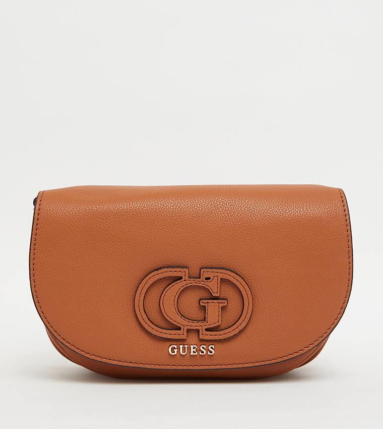 CALEBRA Logo Appliqued Flap Crossbody Bag