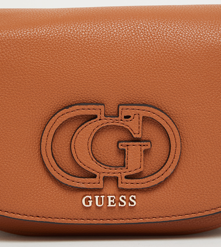 CALEBRA Logo Appliqued Flap Crossbody Bag