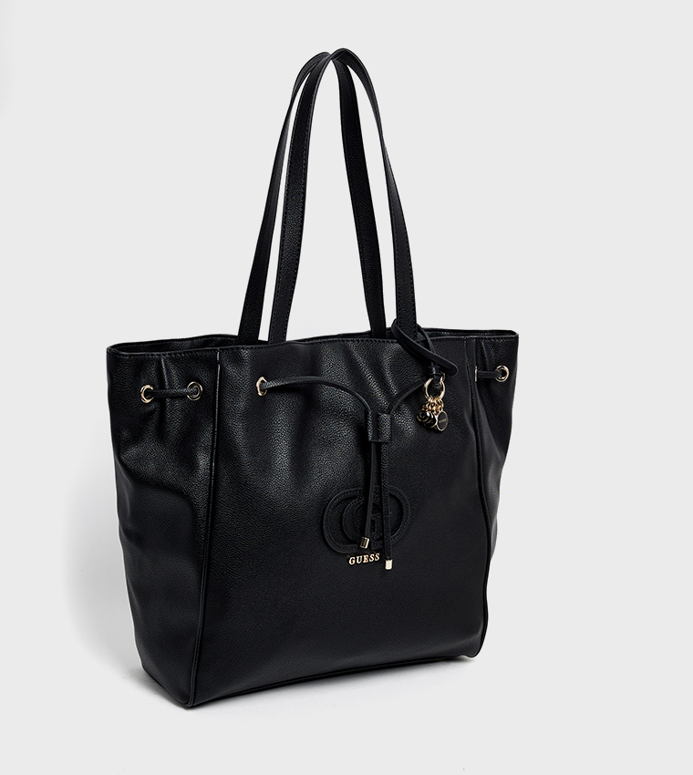 CALEBRA Logo Appliqued Drawstring Tote Bag