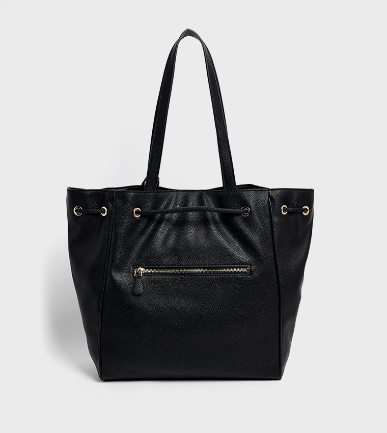 CALEBRA Logo Appliqued Drawstring Tote Bag