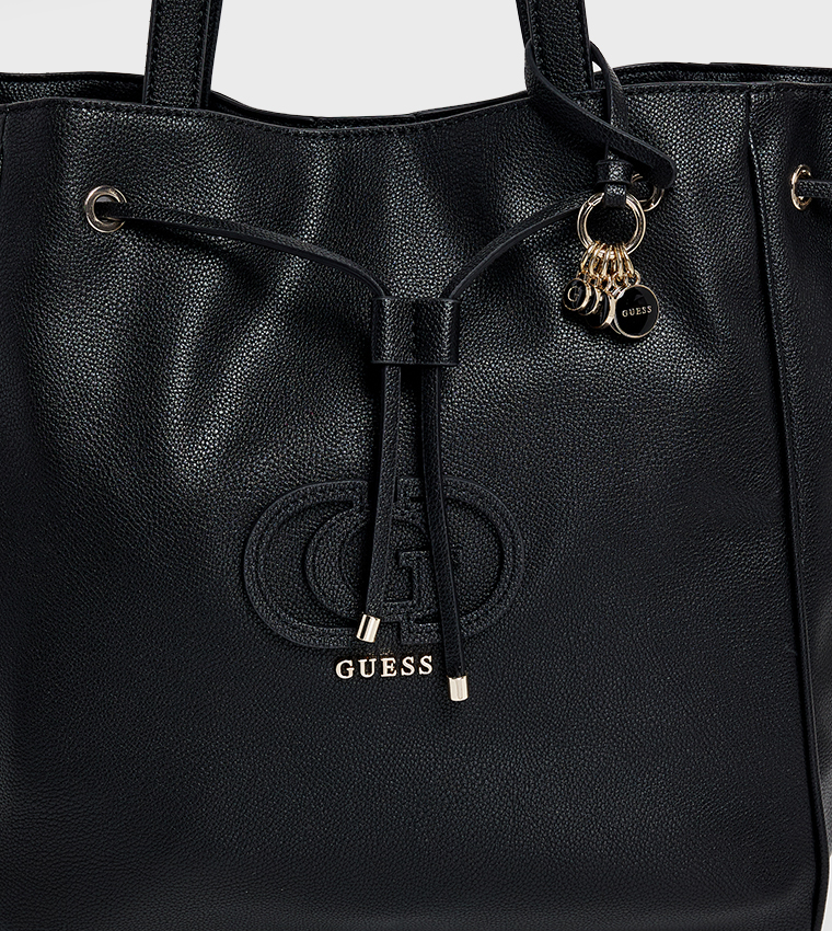 CALEBRA Logo Appliqued Drawstring Tote Bag