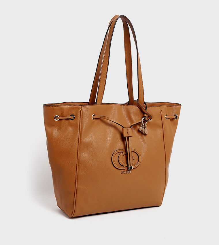 CALEBRA Logo Appliqued Drawstring Tote Bag