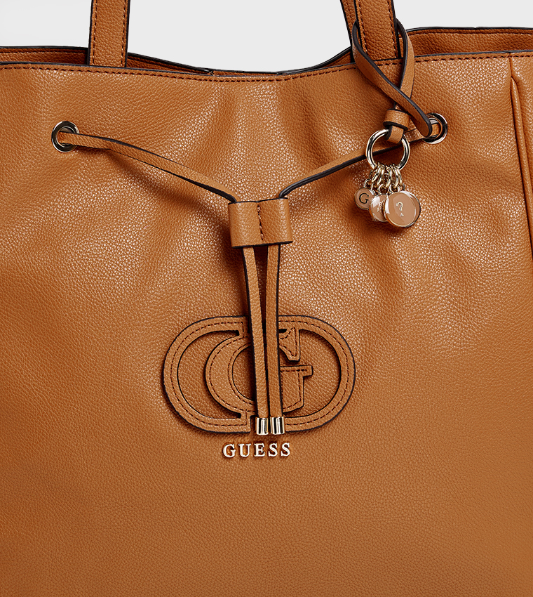 CALEBRA Logo Appliqued Drawstring Tote Bag