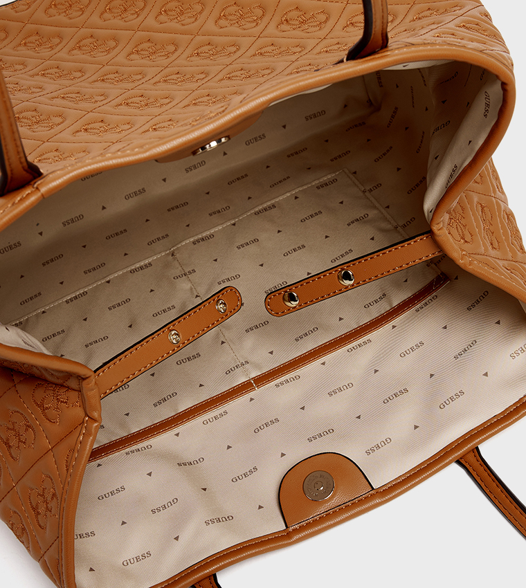 ADELASIA Debossed 2-in-1 Tote Bag
