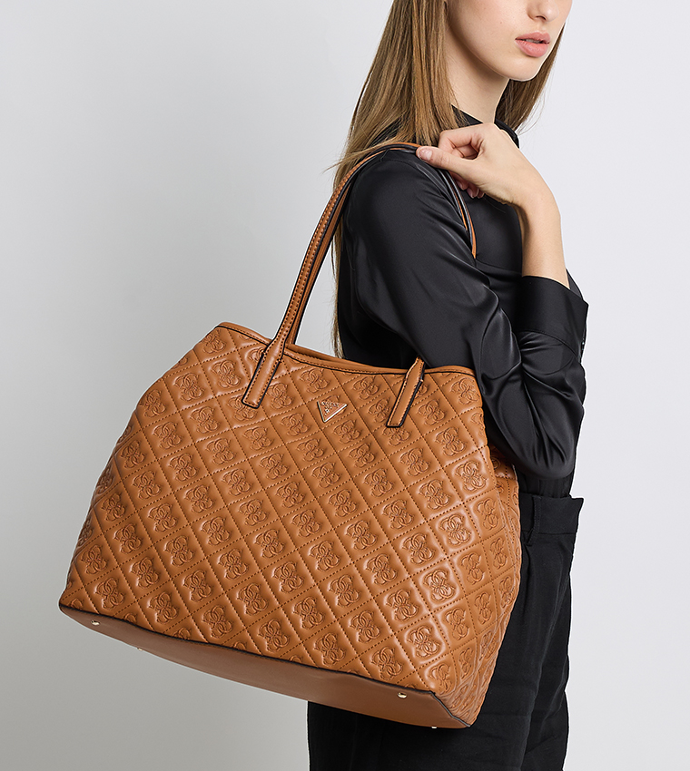ADELASIA Debossed 2-in-1 Tote Bag
