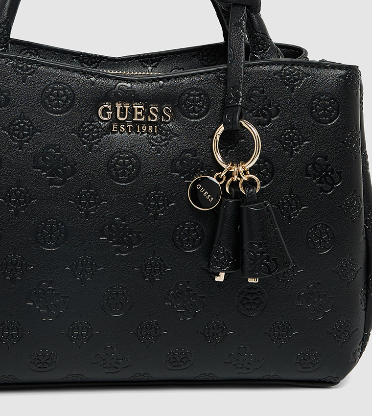 PHOEBE Monogram Debossed Satchel Bag