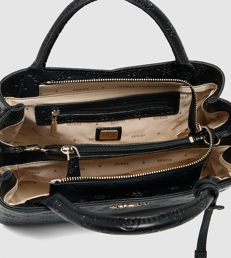 PHOEBE Monogram Debossed Satchel Bag