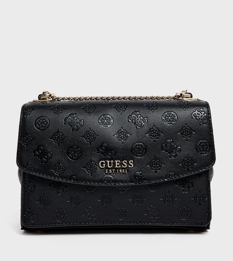 PHOEBE Debossed Flap Convertible Crossbody Bag