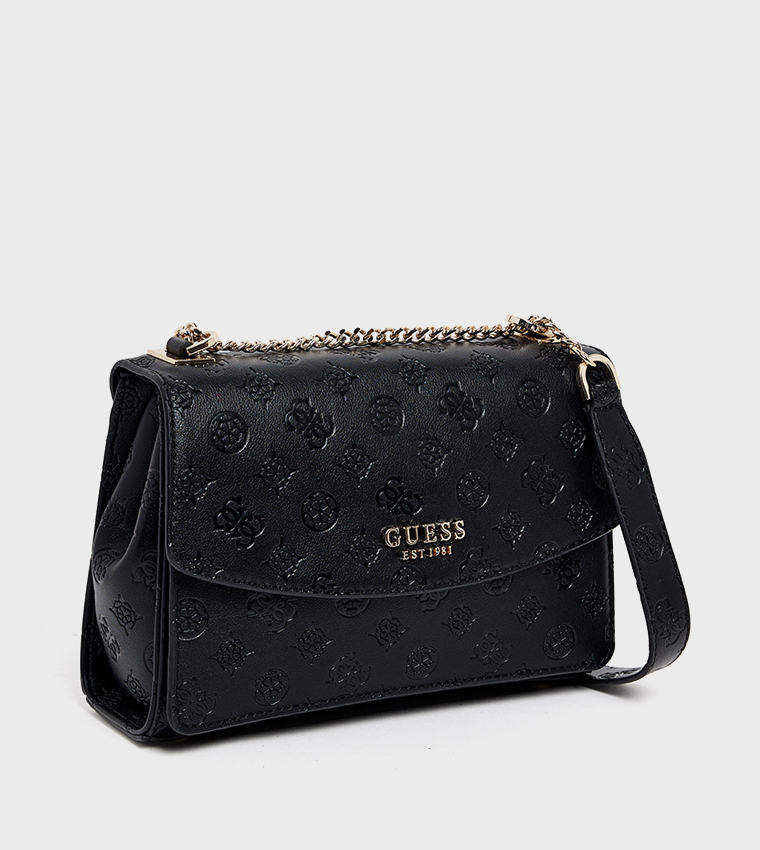 PHOEBE Debossed Flap Convertible Crossbody Bag
