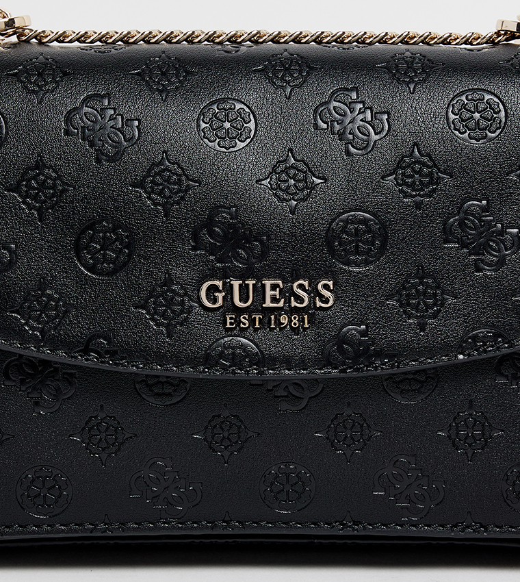 PHOEBE Debossed Flap Convertible Crossbody Bag