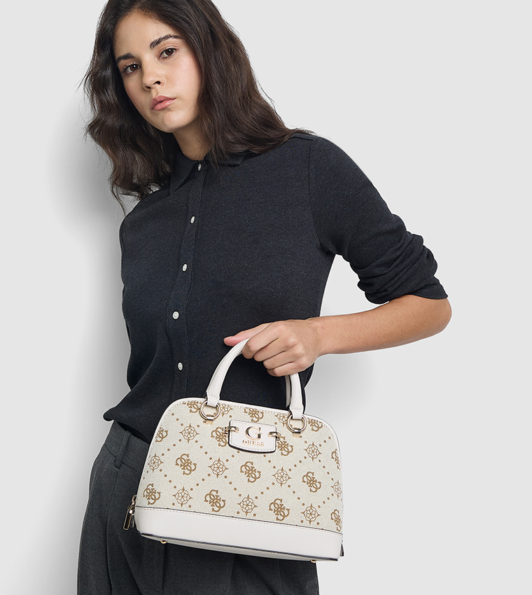 NEDA Monogram Patterned Satchel Bag