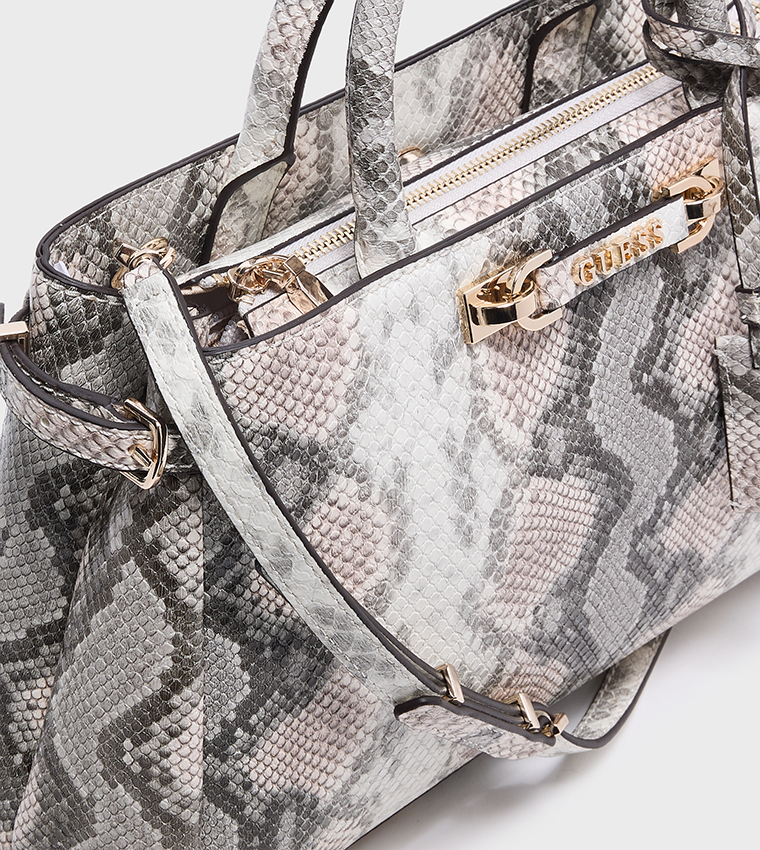 LEFIA LUXURY Snakeskin Satchel Bag