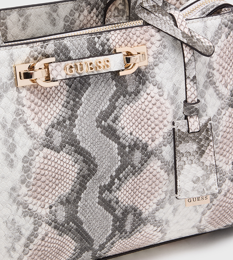 LEFIA LUXURY Snakeskin Satchel Bag
