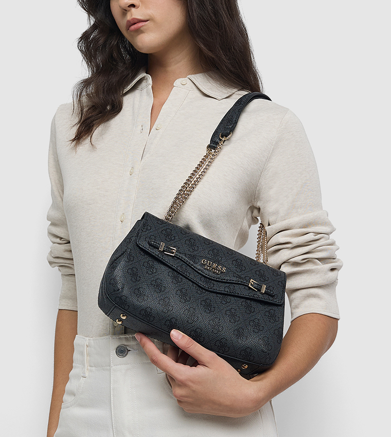 KATYA Monogram Patterned Convertible Shoulder Bag