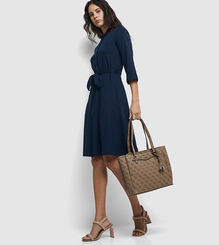 KATYA Monogram Patterned Shoulder Bag