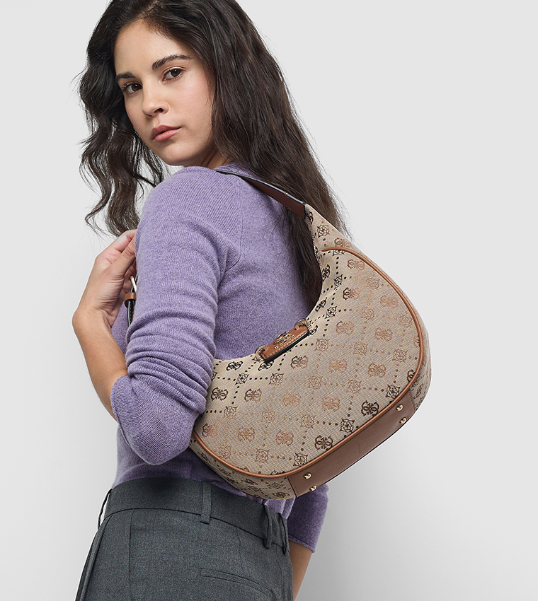 NEDA Monogram Patterned Hobo Bag
