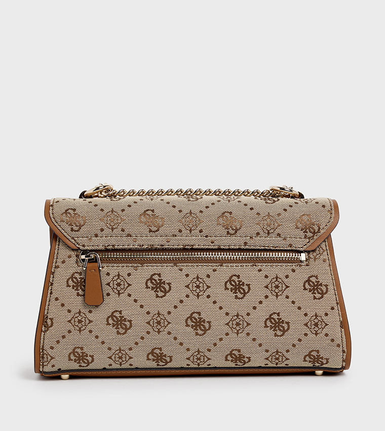NEDA Logo Patterned Flap Convertible Crossbody Bag