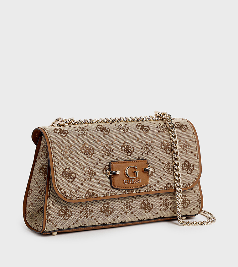NEDA Logo Patterned Flap Convertible Crossbody Bag