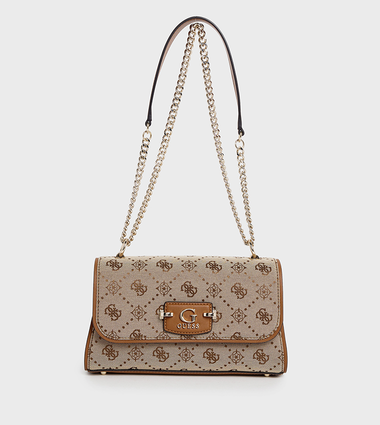 NEDA Logo Patterned Flap Convertible Crossbody Bag