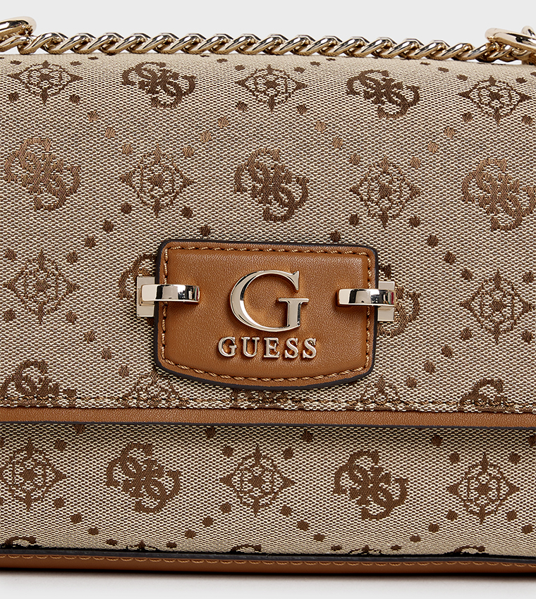 NEDA Logo Patterned Flap Convertible Crossbody Bag