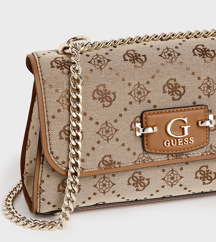 NEDA Logo Patterned Flap Convertible Crossbody Bag
