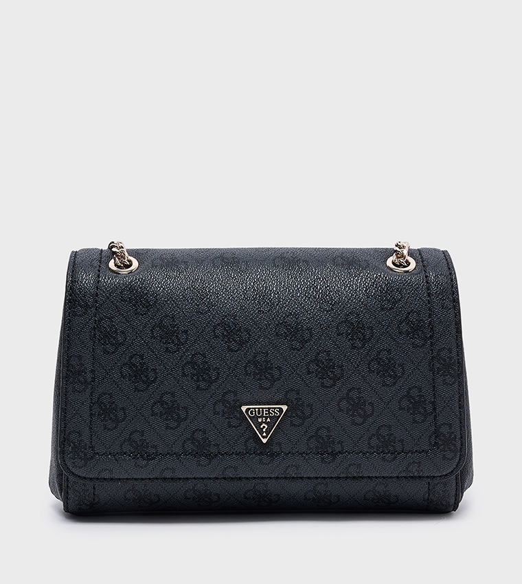 NOELLE II Logo Patterned Flap Convertible Crossbody Bag