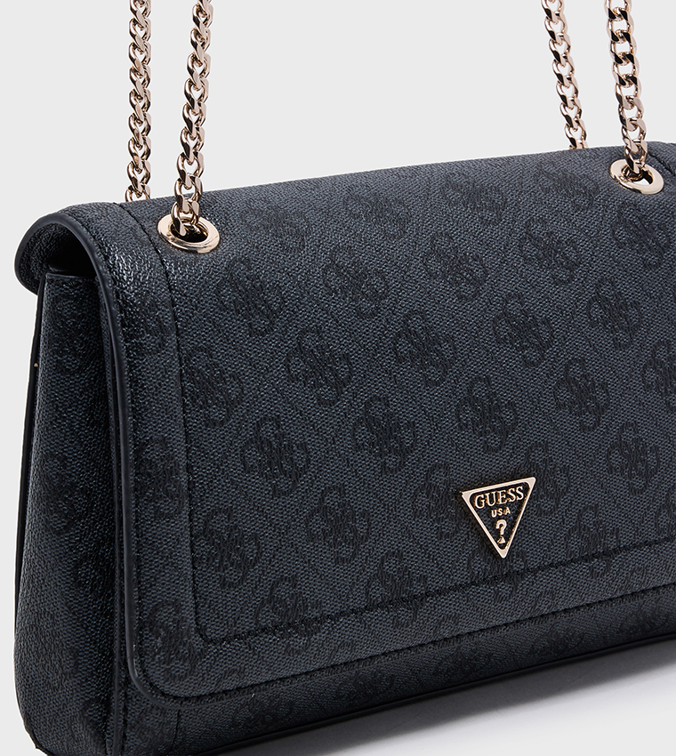 NOELLE II Logo Patterned Flap Convertible Crossbody Bag