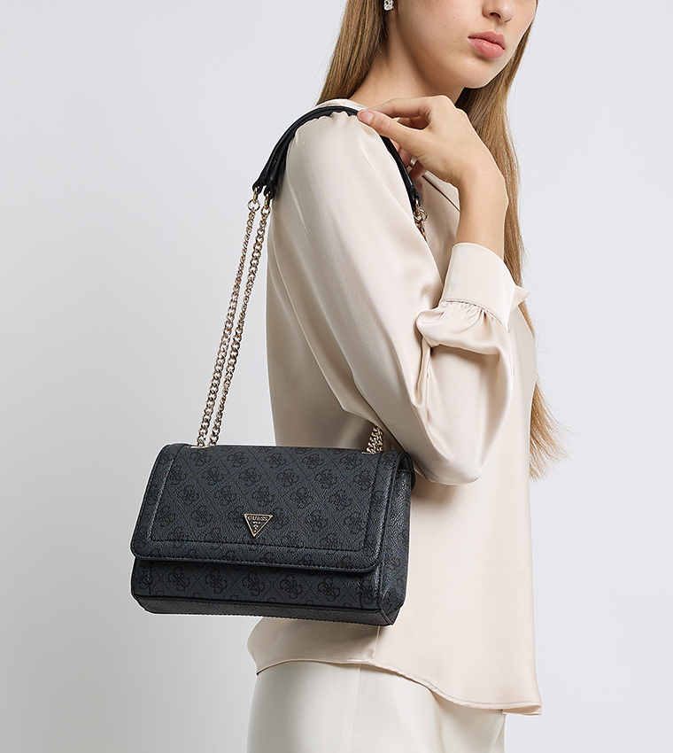 NOELLE II Logo Patterned Flap Convertible Crossbody Bag